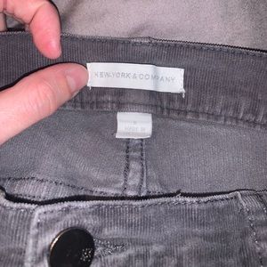 Grey Corduroy New York & Co Jean
